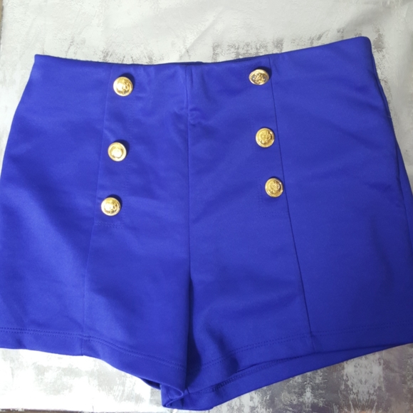 Forever 21 Pants - NWT Forever 21 blue Sailor shorts size S